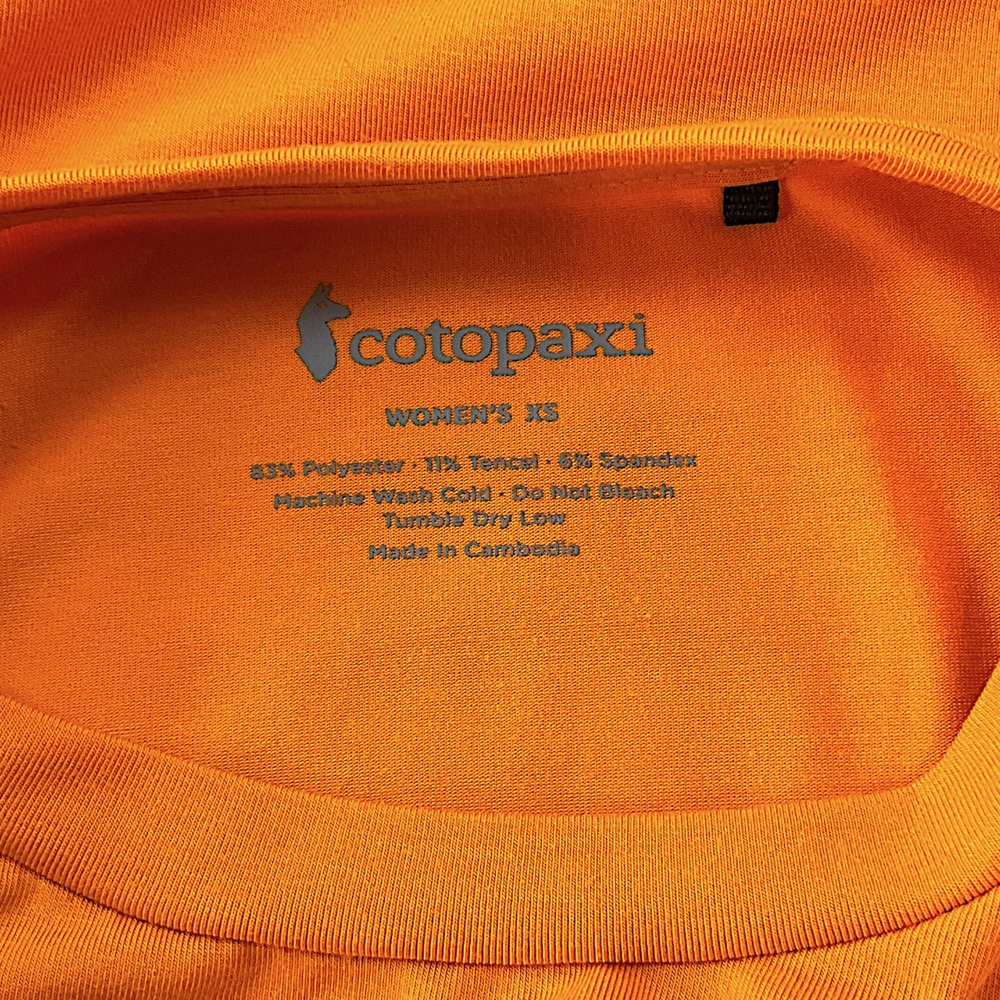 Cotopaxi Long Sleeve Shirt Womens XS Orange Crew Neck Stretch Tagless Top - Picture 6 of 11